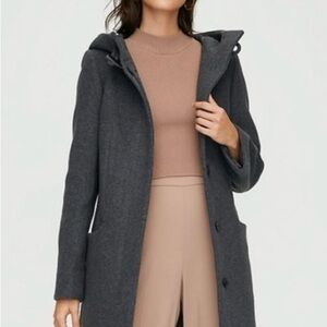 Babaton Italian Cashmere Wool Mix  hooded coat